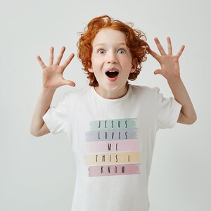 Jesus Loves Me T-Shirt: Christian Kids Bible Verse Tee