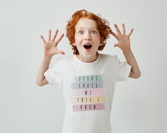 Jesus Loves Me T-Shirt: Christian Kids Bible Verse Tee