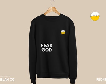 Sudadera cristiana "Teme a Dios": ropa minimalista con versículos bíblicos