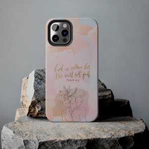 God is Within Her She will not fall Phone Case | Psalm 46:5 Bible Verse Phone Cover | Christian Case for iPhone, Galaxy & Pixel