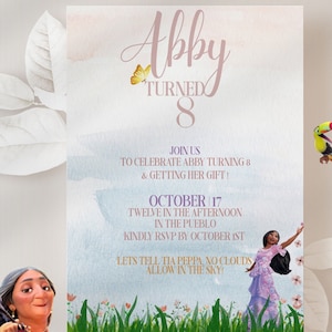 Isabella Geburtstagsparty - Encanto - Casita - Familia Madrigal - Digital - Editierbar - Druckbar - Einladung