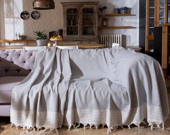 Große Sofa Decke, 125 "x 70" Große Couch Decke für Hunde, Baumwolle Jubiläumsgeschenk Housewarming Geschenk, übergroße Decke