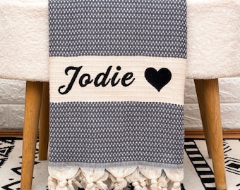 Cotton Anniversary Gift: Personalised 2nd Anniversary Gift, Mom Blanket, Custom Housewarming Gift