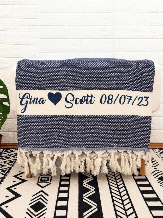 Custom Throw Blanket: Cotton Anniversary Gift
