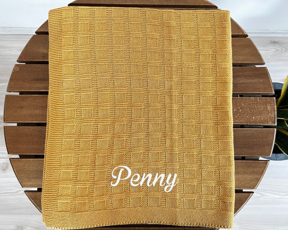 Personalized Knit Baby Blanket, Custom Baby Blanket, Baby Blankets Personalized Boy Girl, Baby Girl Boy Gift Personalized