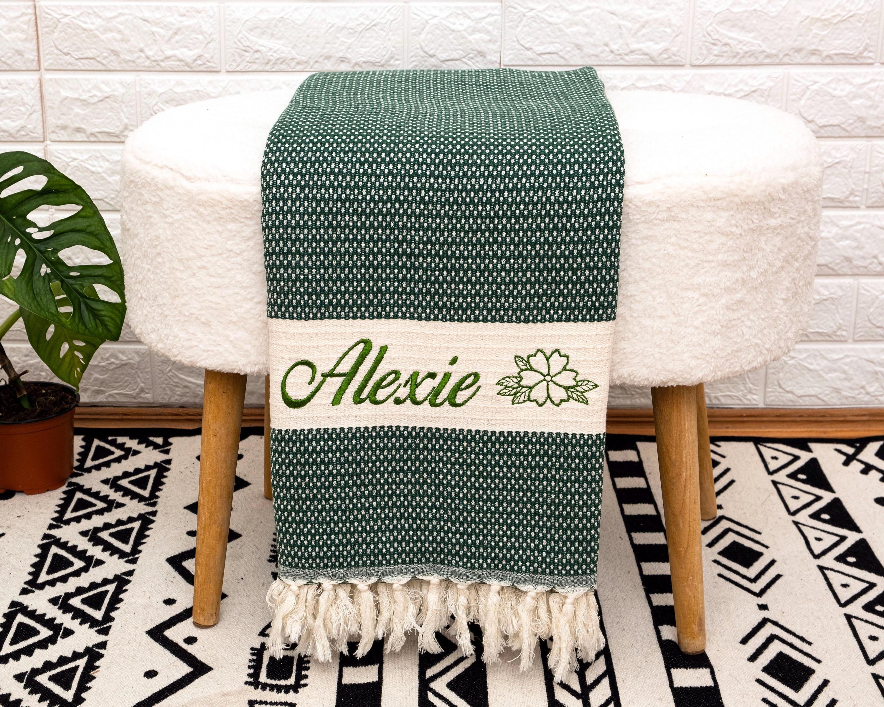Personalized Custom Throw Blanket 100% Cotton, Second Anniversary Cotton Gift, Custom Unique Gift for Wife Her, Custom Wholesale Gift Bulk