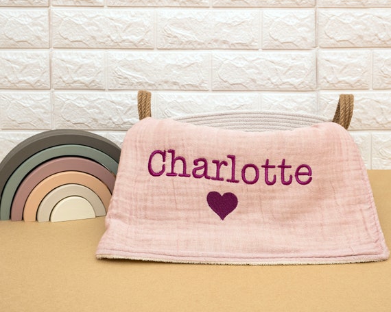 Personalized Muslin Baby Blanket, Custom Embroidered Baby Blanket, Baby Gift, Baby Shower Gifts, Gifts for Baby