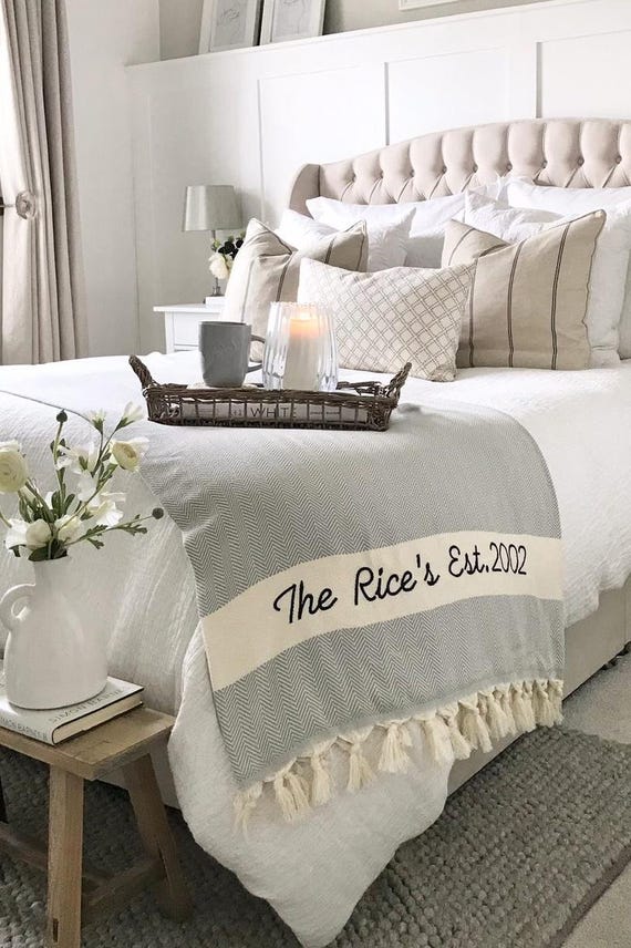 Personalized Cotton Anniversary Blanket, King Size