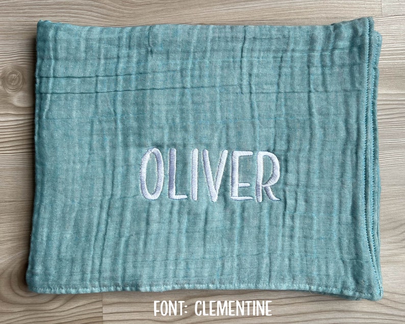 Personalized Muslin Baby Blanket With Name Custom Newborn Etsy