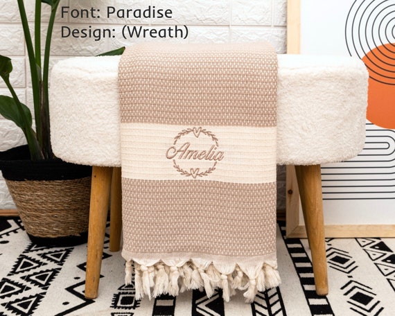 Custom Throw Blanket: Cotton Anniversary Gift