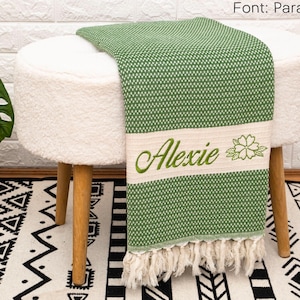 Cotton Anniversary Gift, Personalized 2nd Anniversary Gift, Custom Wedding Blanket, Mom Blanket image 19