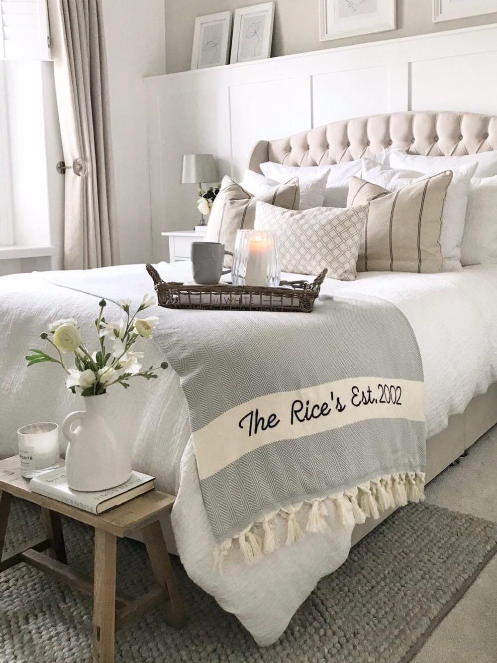 Personalized Cotton Throw Blanket for Her & Newlywed, Personalized Gift Blanket for Her, Custom Housewarming Gift, Personalized Gift for Mom