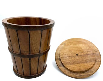 Rustic Wood Ice Bucket - Bar Top Ice Bucket - Live Edge Wood Ice Bucket - Wine Bottle Ice Bucket - Champagne Ice Bucket