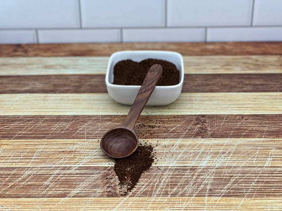 Wooden 1/2 Tablespoon 1 and 1/2 Teaspoon Sheesham Wood Coffee Scoop Sugar  Scoop 