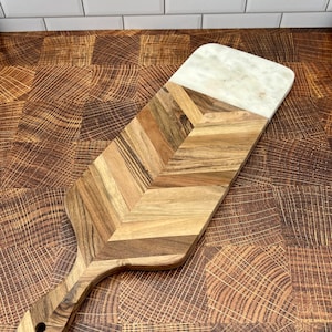 Marble & Wood Serving Board, Cheese Board