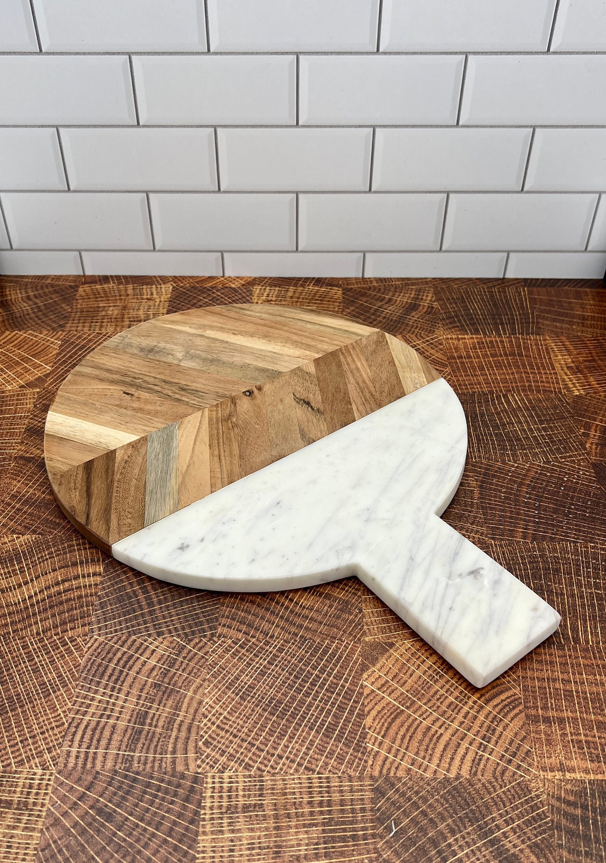 China High Quality Marble Round Stone Cheese Chopping Board