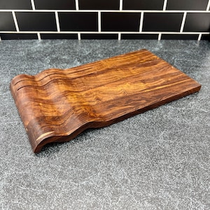 Wooden Charcuterie Board - Built in cracker holder and Knife holder 12&quot; x 7&quot;