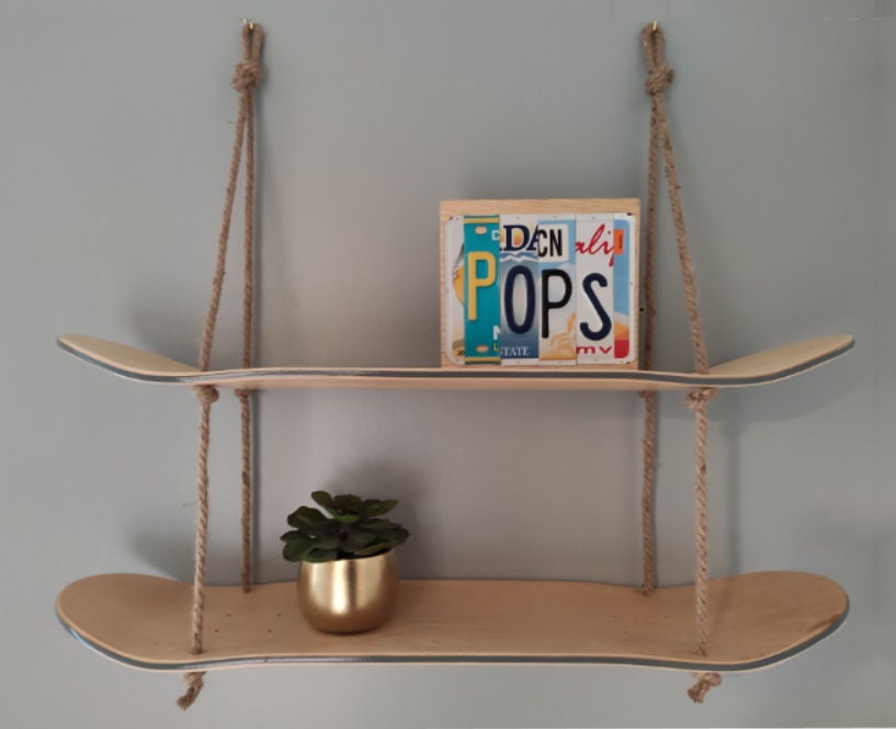 Etagère Double Skateboard Suspendue