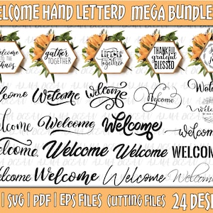 Welcome Svg, Welcome Svg Bundle, Welcome Sign Svg, Farmhouse Sign Svg, Welcome Clipart, Welcome Cut File, Svg Welcome, Wedding Welcome Svg