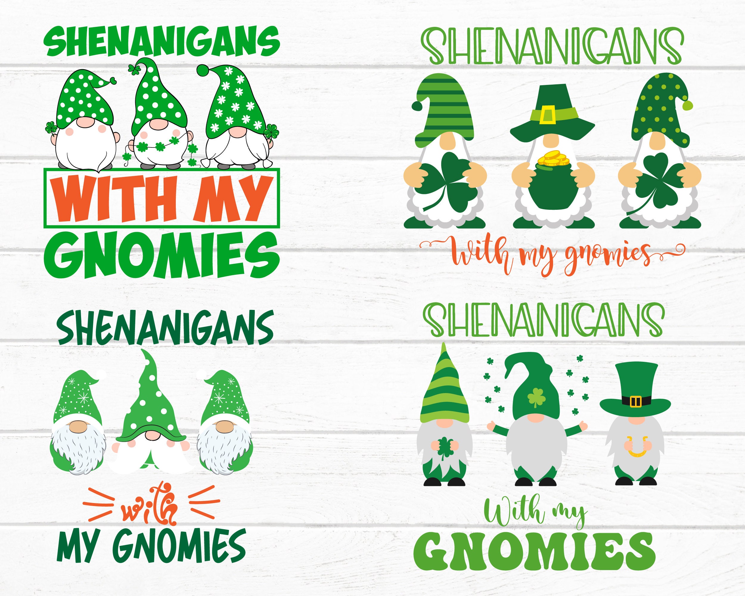 Shenanigans With My Gnomies Svg, St Patricks Day Svg, St Patricks Day Shirt, Funny Svg