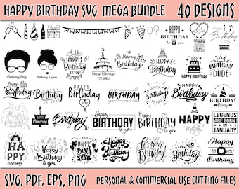 Happy Birthday Svg, Happy Birthday Svg Bundle, Birthday Svg Bundle, Happy Birthday Png, Birthday Svg, Birthday Party Svg, Birthday Clipart