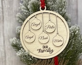Beautiful, personalized, Basswood Christmas Ornament
