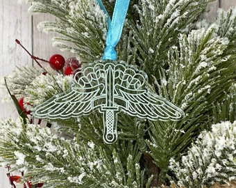 Acrylic Christmas Military Freefall Ornament, Military ornament, Army, Special Operations