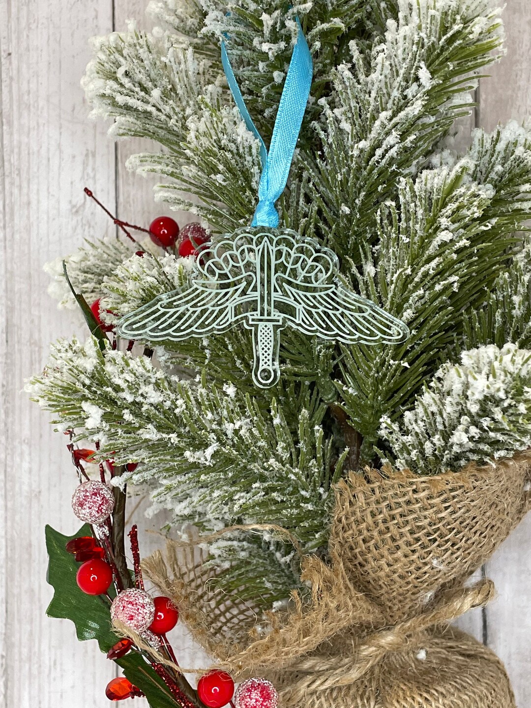 Acrylic Christmas Military Freefall Ornament, Military Ornament, Army