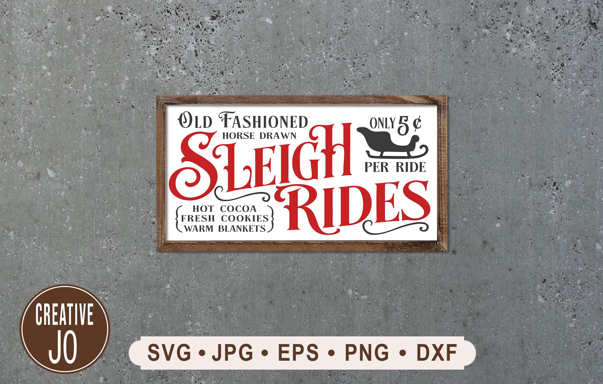 Sleigh Races Sign Vintage Sleigh Rides Sign SVG, Christmas Graphics (digital Download) - Etsy