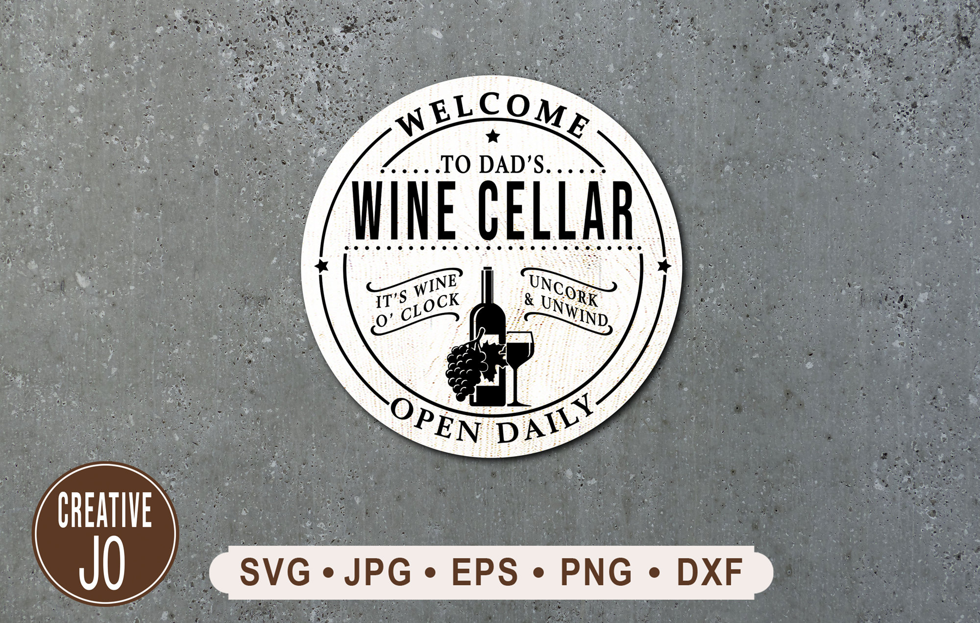 to Dad's Wine Cellar Sign SVG, Dad's Wine Cellar Printable
