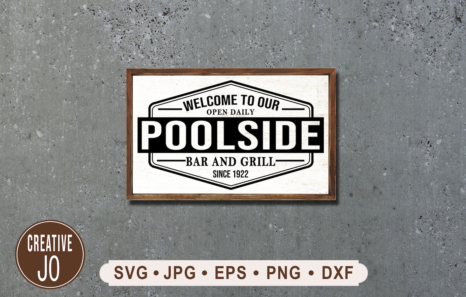 Pool Side Bar and Grill Sign SVG Poolside Sign SVG Bar and Etsy