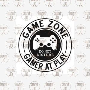Game Zone Sign Svg, Game Icon Svg, Game Sign Printable, Do Not Disturb ...