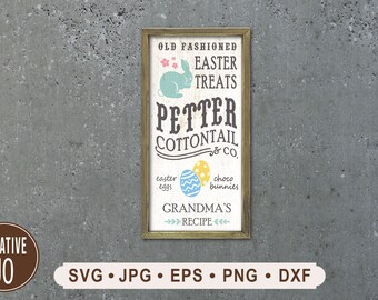 Old Fashioned Easter Treats Sign, Cottontail Co. Printable (Digital Download)