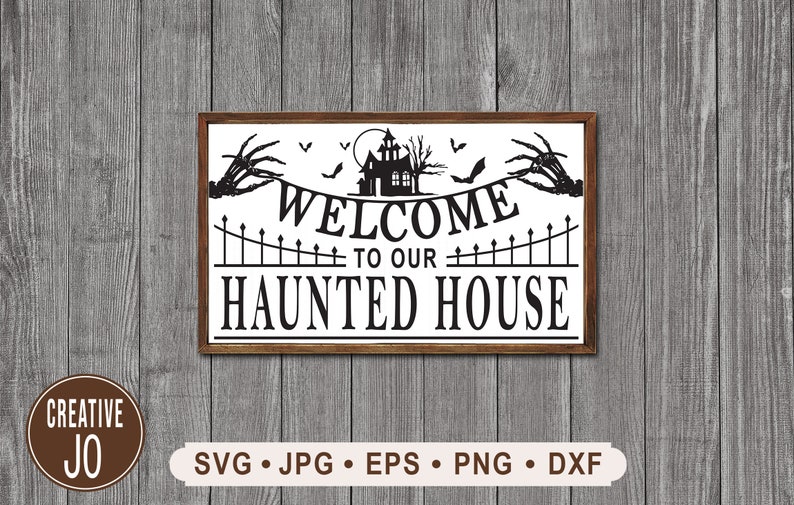 Welcome to Our Haunted House Sign Svg Vintage Halloween Svg - Etsy