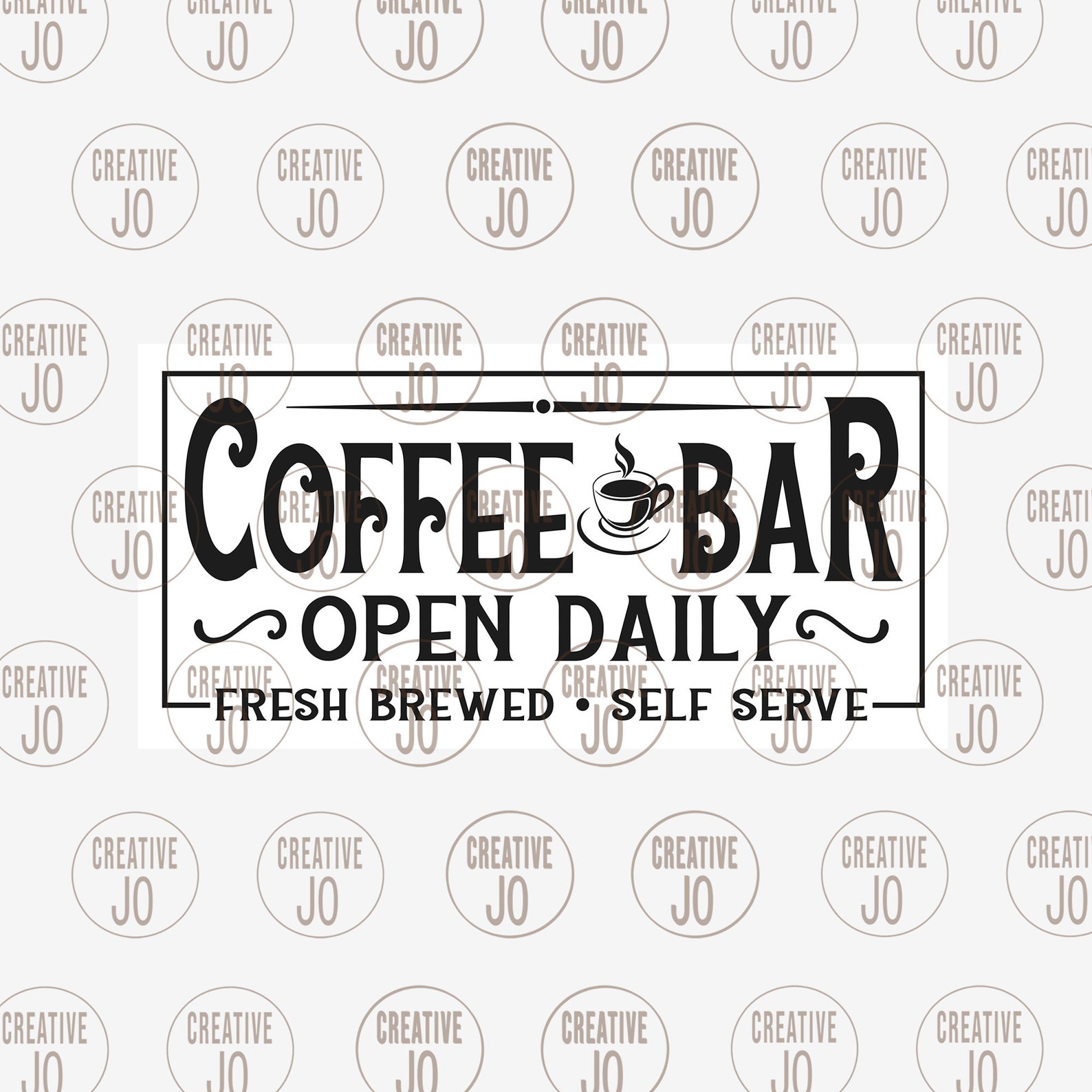 Coffee Bar Sign SVG, Vintage Coffee Sign SVG, Coffee Bar Printable