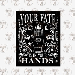 Your Fate is in Your Hand Sign Svg, Vintage Halloween SVG, Halloween ...
