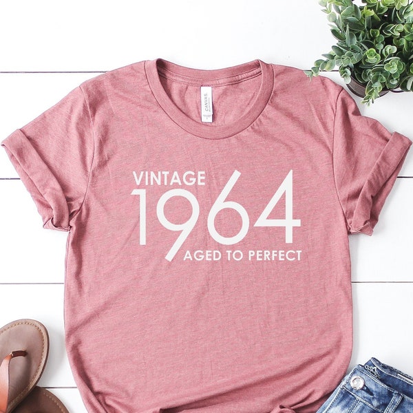 Vintage 1964 Shirt, 60th Birthday Shirt, 1964 Shirt, 60th Birthday Gift, 1964 Birthday Shirts, Retro Shirt, 1964 Vintage Gift Shirt