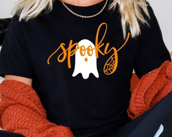Spooky Shirt, Halloween Shirt Women, Halloween Adult Costume, Halloween Shirt,Ghost shirt, Cute Halloween Shirt, Halloween gift