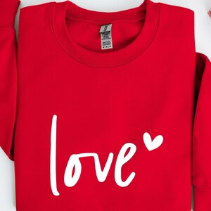 Love Sweatshirt, Heart Sweatshirt, Valentines Day Sweatshirt, Women&#39;s Sweatshirt,  Love with heart Sweatshirt