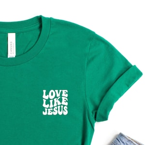 Jesus shirt, Pocket Love Like Jesus Shirt, Christian shirt, Motivational Tee, inspirational shirt, Faith shirt