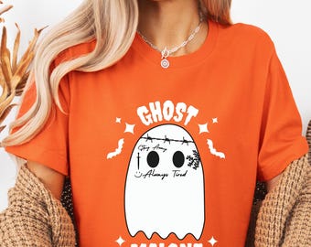 Ghost Malone Halloween Shirt: Funny Graphic Tee, Cute Halloween Shirt, Spooky Season, Fall Shirt, Halloween Custom