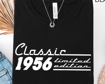 70th Birthday Auto Owner Gift, Classic 1956 Car Lover T-Shirt, 70th Birthday Gift, Born in 1956 Gift for Men, Turning 70 Mechanic Gift
