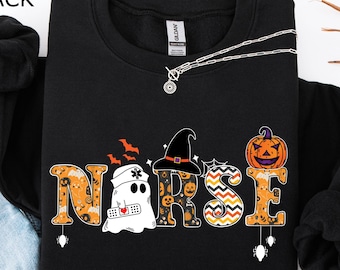 Halloween Nurse Sweatshirt, Spooky Season Nurse Sweatshirt, School Nurse Sweatshirt, Nurse Life Sweatshirt, Nursing Student Gift
