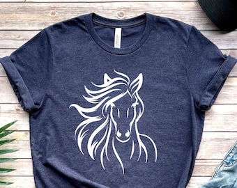 Floral Horse Shirt, Horse Lover Shirt, Floral Shirt, Gift For Her, Country Shirt, Gift For Horse Lovers, Animal Lover Shirt