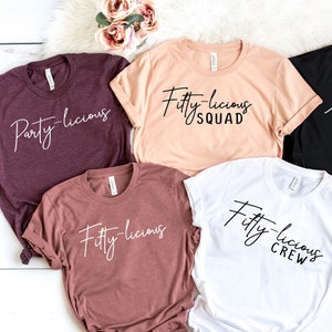 Fifty-licious, 50th Birthday Shirt, Birthday Shirt, 50th Birthday T-Shirt, 1975 T-shirt, Fifty Shirt, 50th Birthday Gifts, Gift For Her