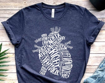 Anatomical Heart Nursing School Shirt: Student Nurse Gift