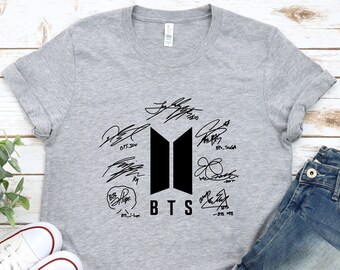 Bts Shirt, Bts Sign Shirt, BTS Group Shirt, BTS Bangtan Boys Group Members, Korean Music Group Shirt, Jungkook, Jimin, Suga, J-hope