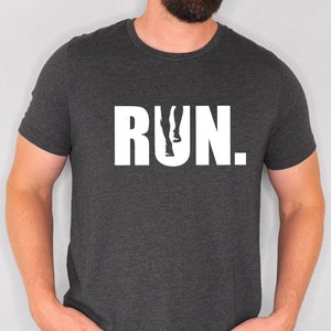 Camiseta para correr: Camiseta deportiva de mezcla de algodón, regalo para corredores, camiseta para corredores, camiseta deportiva, regalo para corredores, camiseta deportiva de regalo