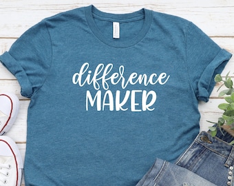 Camiseta de cuello redondo para profesores, camiseta "Marcador de Diferencias", camiseta de vuelta al cole, camiseta escolar, camiseta unisex, regalo para él, regalo para ella.