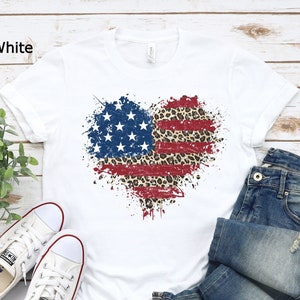 American Flag Shirt, American Flag Heart Shirt, Patriotic Shirt, USA Shirt, 4th of July Shirt, Women&#39;s American Flag Shirt, July 4th Shirt